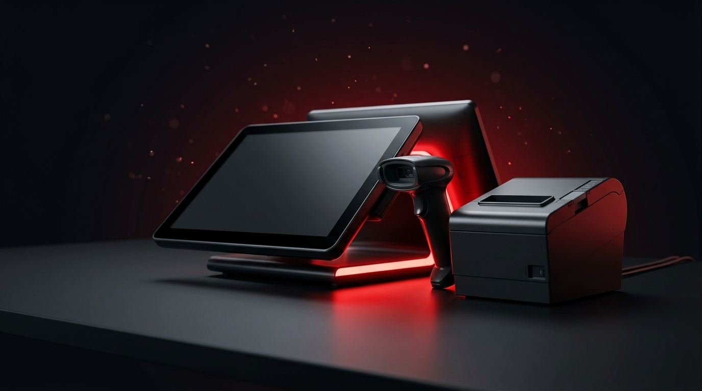 Modern POS billing counter setup
